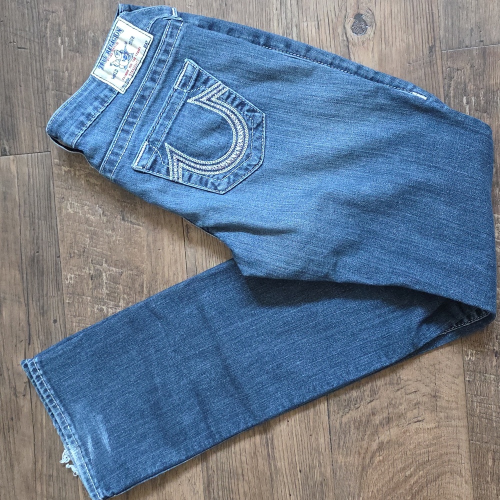 True Religion Straight Boot Cut Blue Jeans - Picture 6 of 11